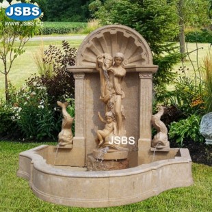 Cream Marble Wall Fountain, JS-FT044